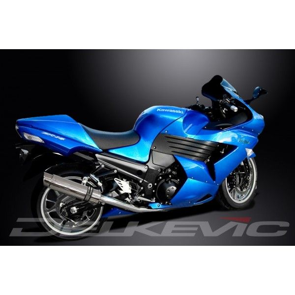 Delkevic slip-on kit Round RVS 350mm - ZZR1400/ZX14 (2008-2011)