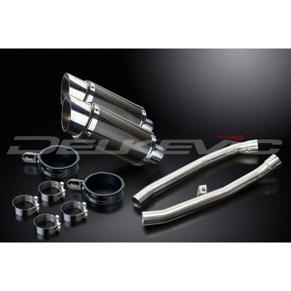 Delkevic slip-on kit Round Carbon 200mm - ZZR1400 (2012-2020)