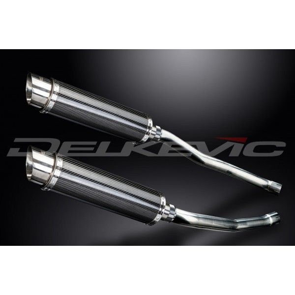 Delkevic slip-on kit Round Carbon 350mm - ZZR1400/ZX14 (2008-2011)