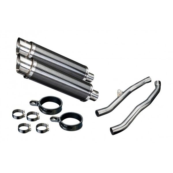 Delkevic slip-on kit Round Carbon 350mm - ZZR1400/ZX14 (2008-2011)