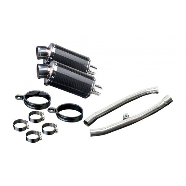 Delkevic slip-on kit Oval Carbon 225mm - ZZR1400 (2012-2020)