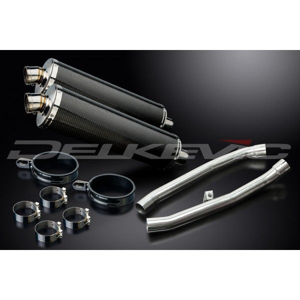 Delkevic slip-on kit Oval Carbon 450mm - ZZR1400 (2012-2020)