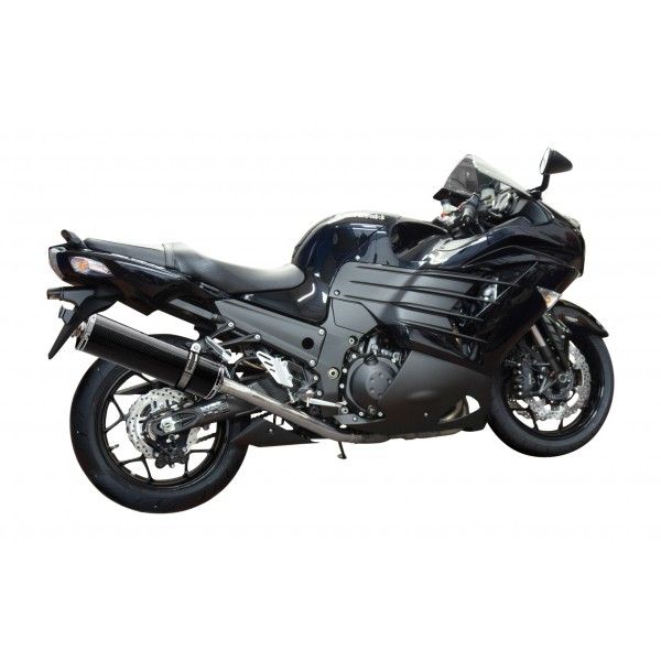 Delkevic slip-on kit Oval Carbon 450mm - ZZR1400 (2012-2020)