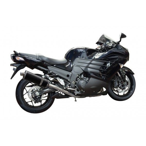 Delkevic slip-on kit Oval Carbon 350mm - ZZR1400 (2012-2020)