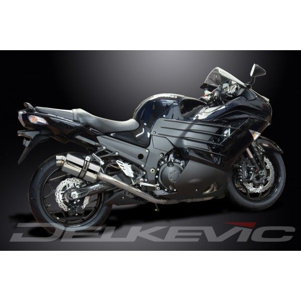 Delkevic slip-on kit Oval RVS 225mm - ZZR1400 (2012-2020)