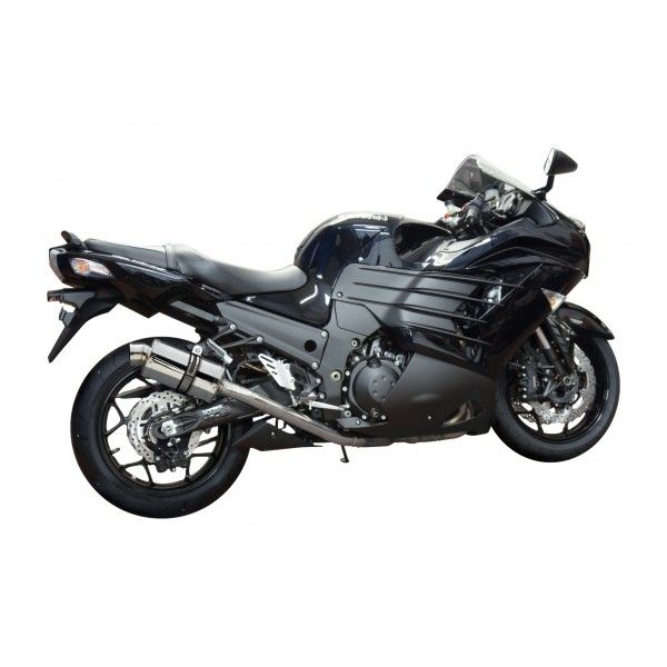 Delkevic slip-on kit Oval RVS 225mm - ZZR1400 (2012-2020)