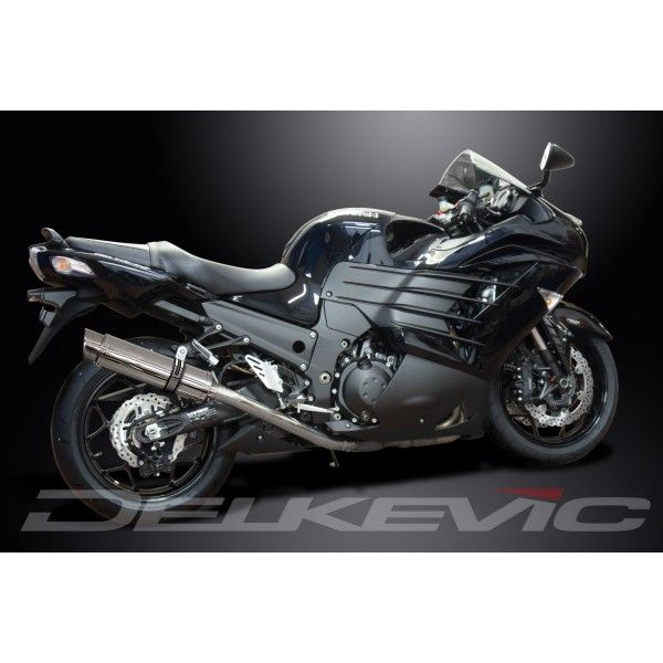Delkevic slip-on kit Round RVS 350mm - ZZR1400 (2012-2020)