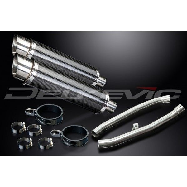 Delkevic slip-on kit Round Carbon 350mm - ZZR1400 (2012-2020)