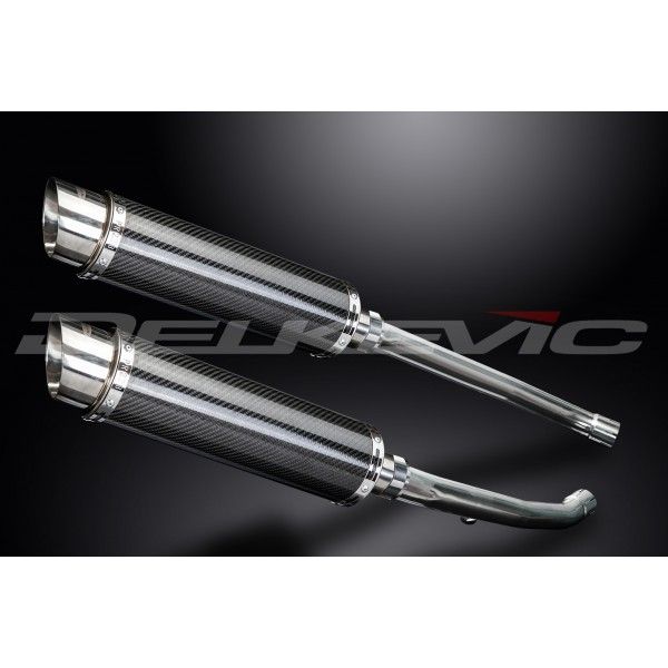 Delkevic slip-on kit Round Carbon 350mm - ZZR1400 (2012-2020)