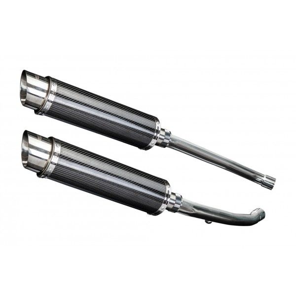 Delkevic slip-on kit Round Carbon 350mm - ZZR1400 (2012-2020)