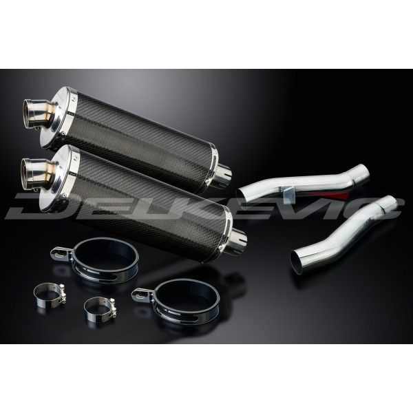 Delkevic slip-on kit Oval Carbon 350mm - ZZR400/600 (1990-2009)