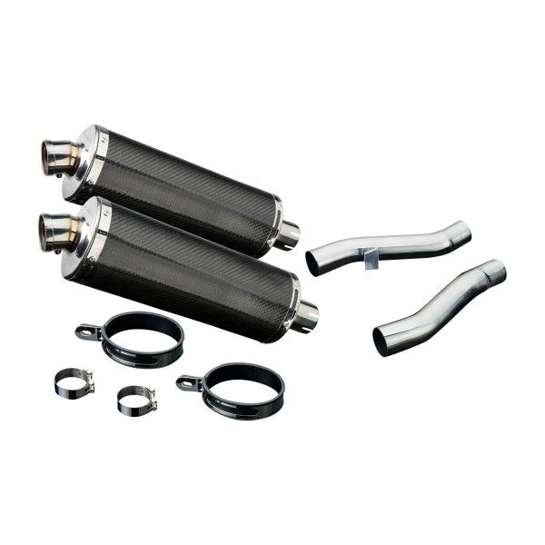 Delkevic slip-on kit Oval Carbon 350mm - ZZR400/600 (1990-2009)