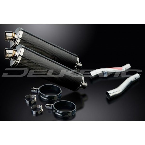 Delkevic slip-on kit Oval Carbon 450mm - ZZR400/600 (1990-2009)