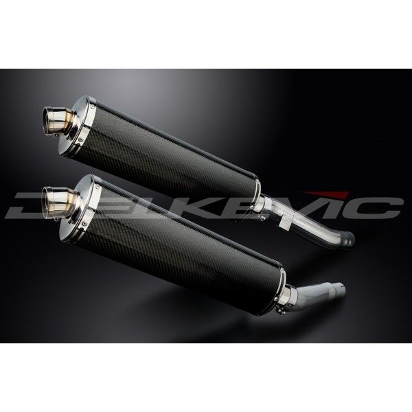 Delkevic slip-on kit Oval Carbon 450mm - ZZR400/600 (1990-2009)