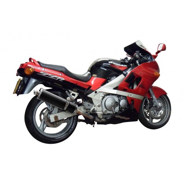 Delkevic slip-on kit Oval Carbon 450mm - ZZR400/600 (1990-2009)