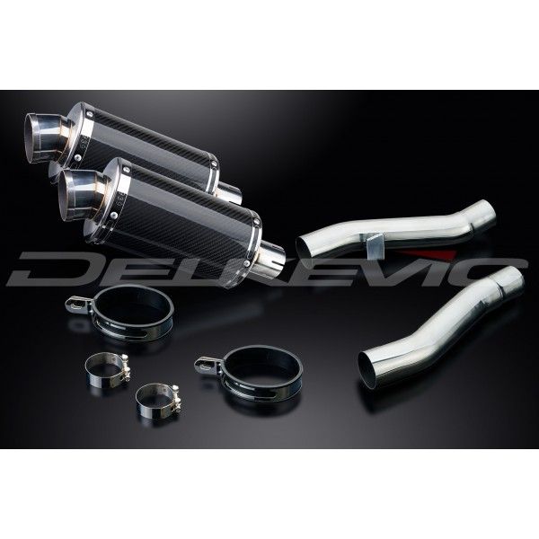Delkevic slip-on kit Oval Carbon 225mm - ZZR400/600 (1990-2009)