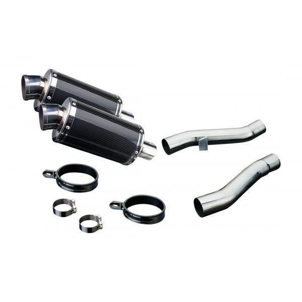 Delkevic slip-on kit Oval Carbon 225mm - ZZR400/600 (1990-2009)