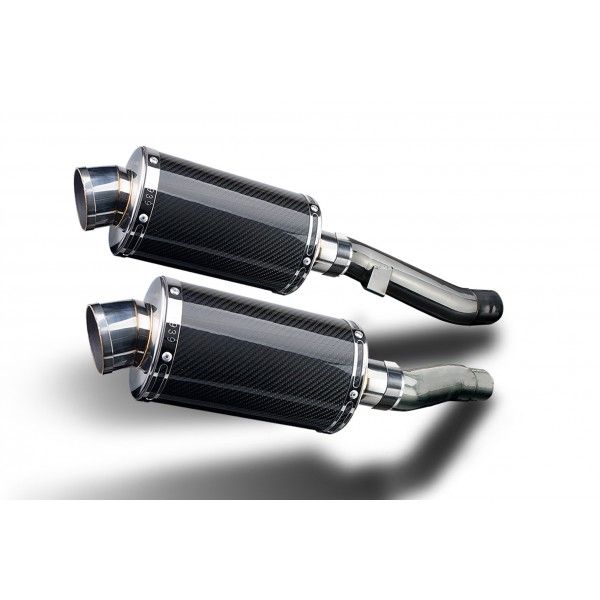 Delkevic slip-on kit Oval Carbon 225mm - ZZR400/600 (1990-2009)