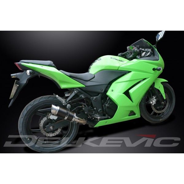 Delkevic volledig systeem Round Carbon 200mm - NINJA 250R (2008-2013)