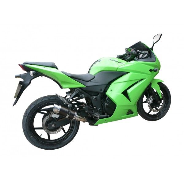 Delkevic volledig systeem Round Carbon 200mm - NINJA 250R (2008-2013)