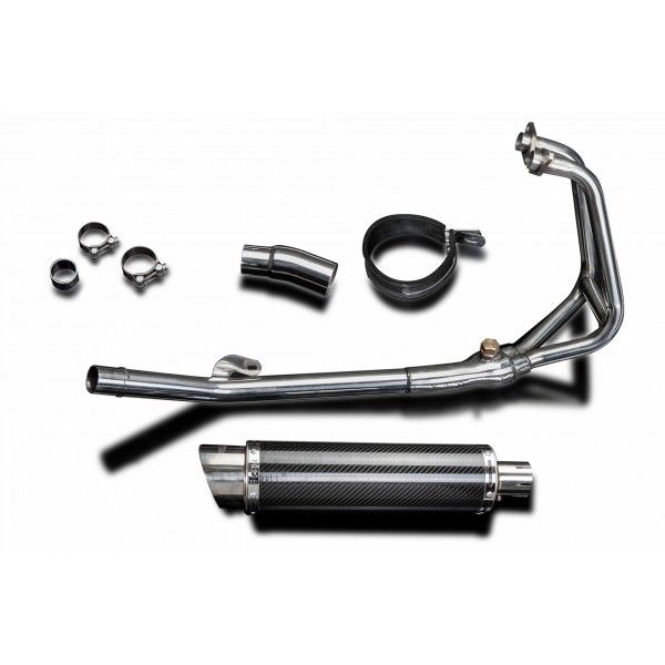Delkevic volledig systeem Round Carbon 350mm - NINJA 250R (2008-2013)