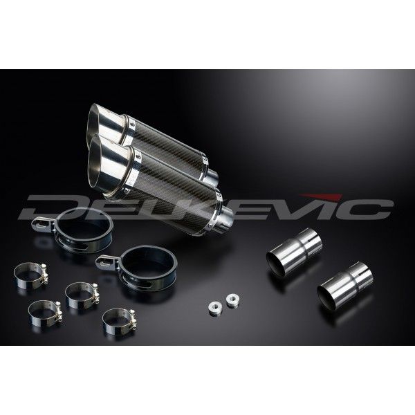 Delkevic slip-on kit Round Carbon 200mm - EN500C 1996-2009
