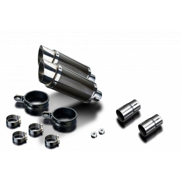 Delkevic slip-on kit Round Carbon 200mm - EN500C 1996-2009