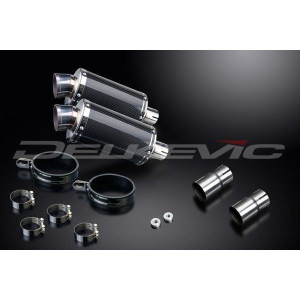 Delkevic slip-on kit Oval Carbon 225mm - EN500C 1996-2009
