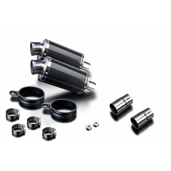 Delkevic slip-on kit Oval Carbon 225mm - EN500C 1996-2009