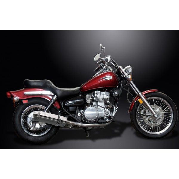 Delkevic slip-on kit Tri-Oval RVS 320mm - EN500C 1996-2009