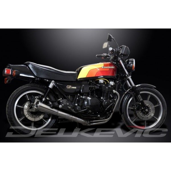 Delkevic volledig systeem Megaphone RVS 550mm - GPZ1100B1-B2 (1981-82)