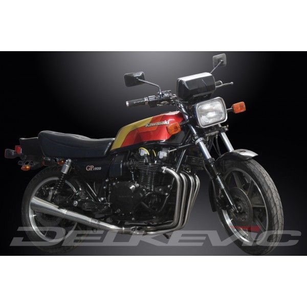 Delkevic volledig systeem Megaphone RVS 550mm - GPZ1100B1-B2 (1981-82)