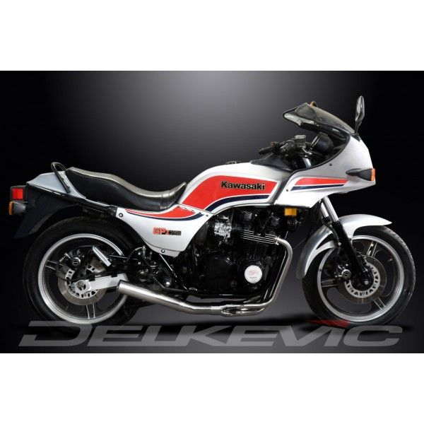 Delkevic volledig systeem Short Straight RVS 350mm - GPZ750 Uni-Trak (ZX750A)