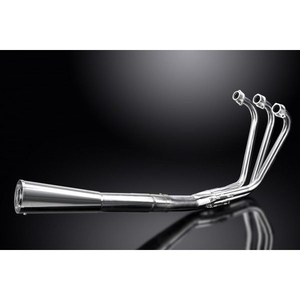 Delkevic volledig systeem Megaphone RVS 550mm - YAMAHA XS750 XS850 78-82