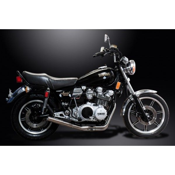 Delkevic volledig systeem Short Straight RVS 350mm - YAMAHA XS750 XS850 78-82