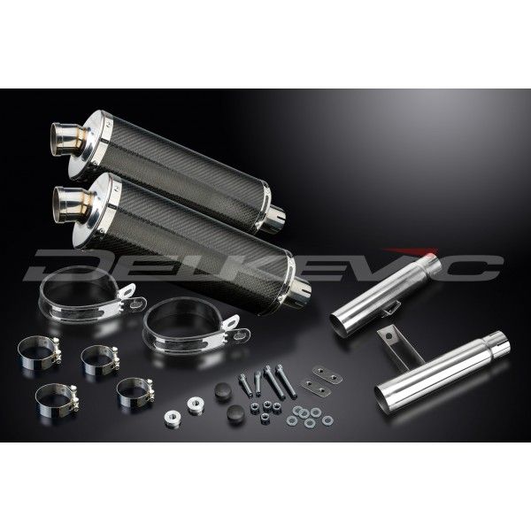 Delkevic slip-on kit Oval Carbon 350mm - GPZ900R ZX900A (1984-2003)