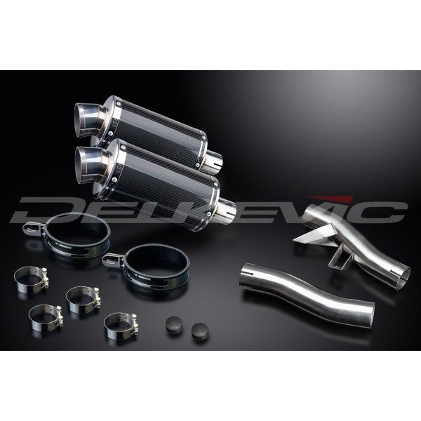 Delkevic slip-on kit Oval Carbon 225mm - GTR1000 (1986-2006)