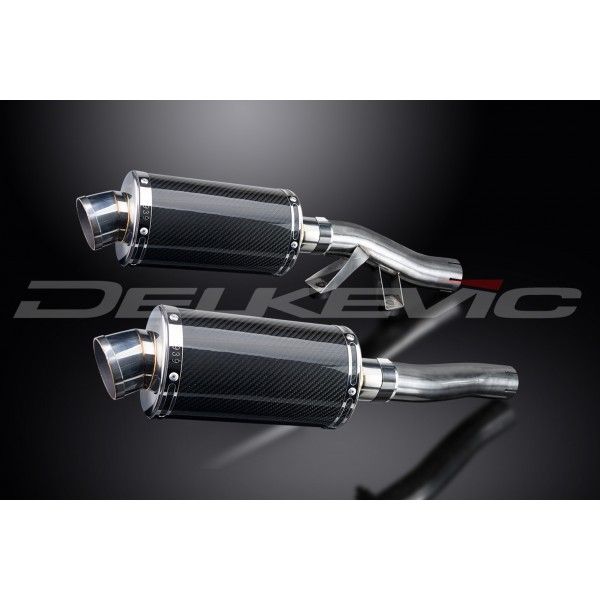 Delkevic slip-on kit Oval Carbon 225mm - GTR1000 (1986-2006)