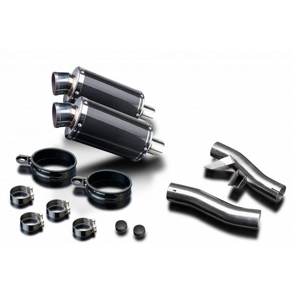 Delkevic slip-on kit Oval Carbon 225mm - GTR1000 (1986-2006)
