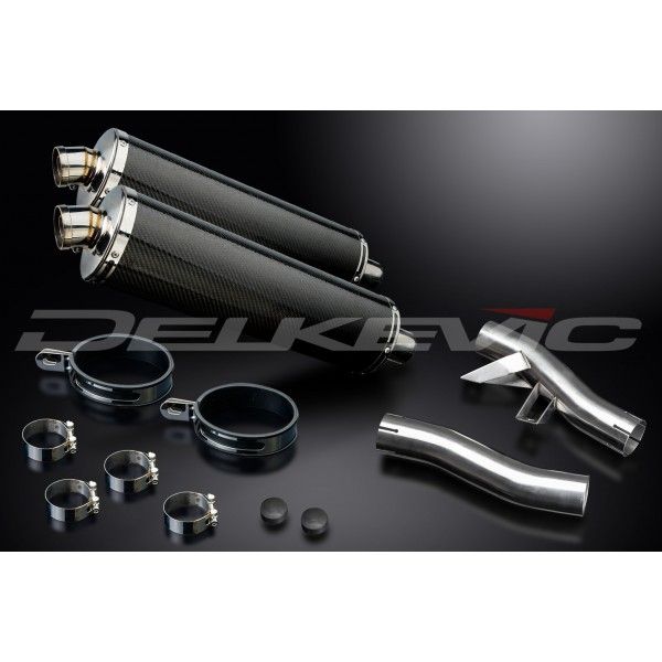 Delkevic slip-on kit Oval Carbon 450mm - GTR1000 (1986-2006)