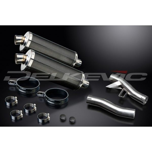 Delkevic slip-on kit Oval Carbon 350mm - GTR1000 (1986-2006)