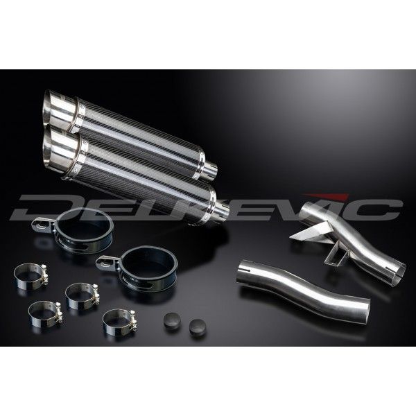 Delkevic slip-on kit Round Carbon 350mm - GTR1000 (1986-2006)