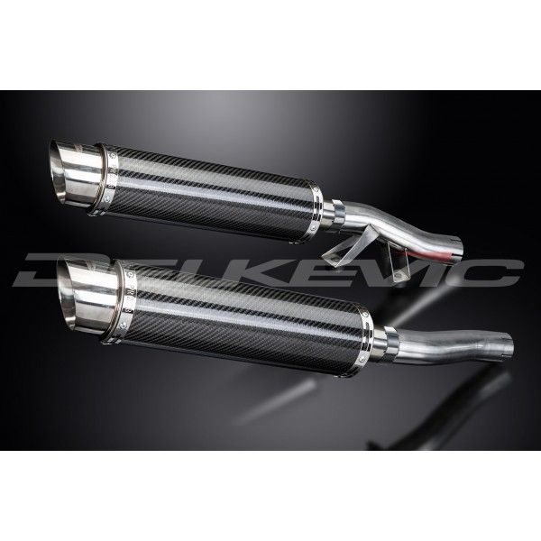 Delkevic slip-on kit Round Carbon 350mm - GTR1000 (1986-2006)