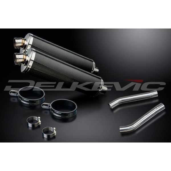 Delkevic slip-on kit Oval Carbon 450mm - KLV1000 (2004-2005)