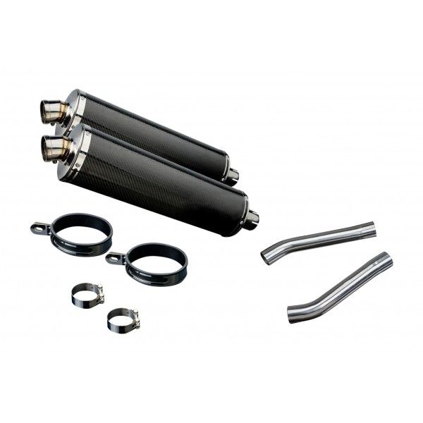 Delkevic slip-on kit Oval Carbon 450mm - KLV1000 (2004-2005)