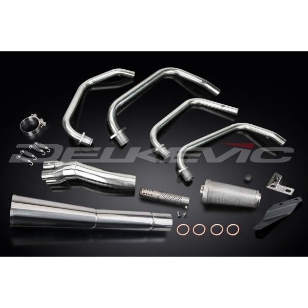 Delkevic volledig systeem Megaphone RVS 550mm - Z750E KZ750E (1980-1982)