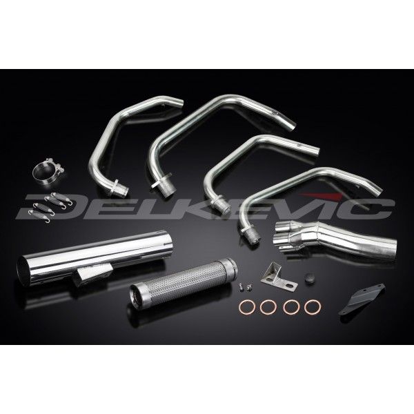 Delkevic volledig systeem Short Straight RVS 350mm - Z750E KZ750E (1980-1982)