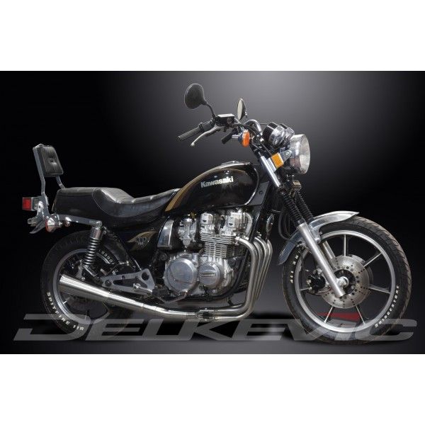 Delkevic volledig systeem Megaphone RVS 550mm - KZ750F 750LTD (1983)