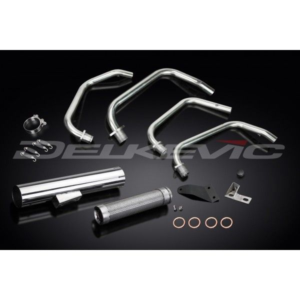 Delkevic volledig systeem Short Straight RVS 350mm - KZ750F 750LTD (1983)