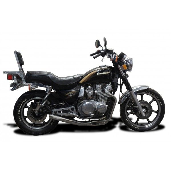 Delkevic volledig systeem Short Straight RVS 350mm - KZ750F 750LTD (1983)